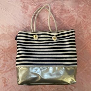 Lancôme Blue & White Fabric - Woven Tote